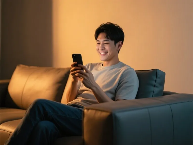 User enjoying the app